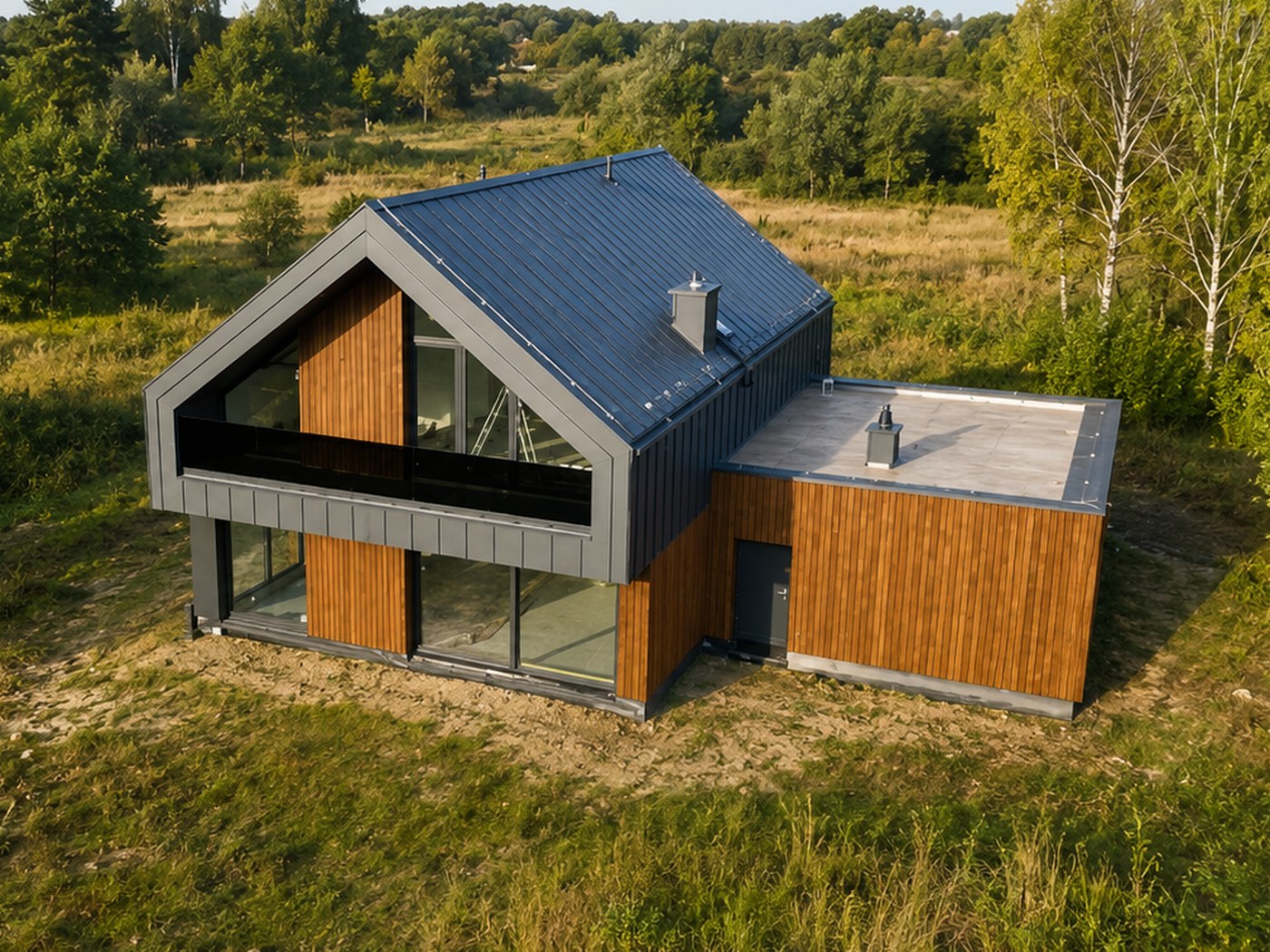 Stan deweloperski domu murowanego — gotowa elewacja